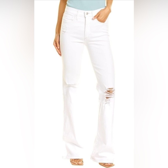 JOE’S JEANS HIGH RISE FLARE IN LUPITA WHITE SIZE 24 NEW - Picture 1 of 9